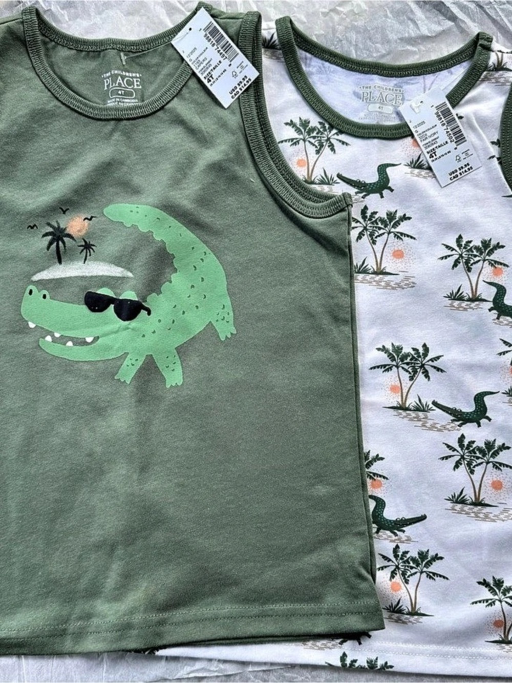 Set of 2 The Children’s Place Boys Graphic Tank Top Set Size 5T NWT